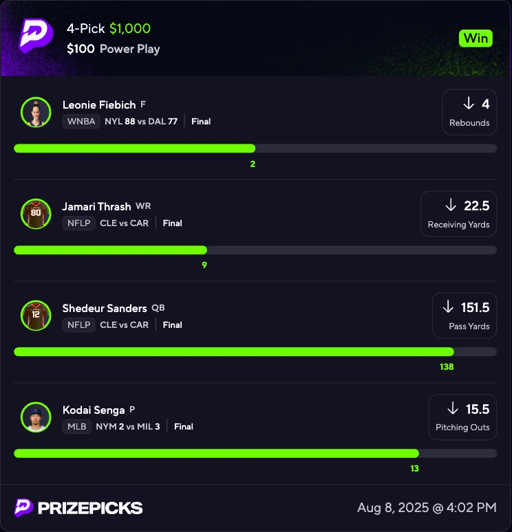 PrizePicks win 3